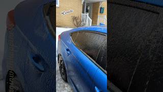 Frozen car glass | How cold it is in Canada | #canada #ytshorts #winter #ottawa