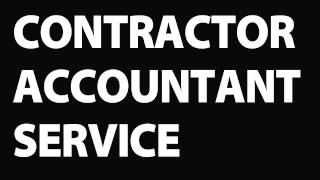 Contractor accountant  Contractor accountant services