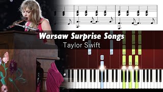 Taylor Swift - Warsaw Surprise Songs - Accurate Piano Tutorial with Sheet Music