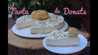 TARTA DE DONUTS SIN HORNO