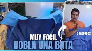 ✅TIPS RAPIDOS para DOBLAR UNA BATA QUIRURGICA de 2 FORMAS | MUY FACIL | Enfermeria