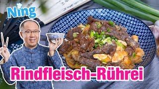 Rindfleisch-Rührei: Rindfleisch und Rührei ergeben ein leckeres kantonesisches Gericht