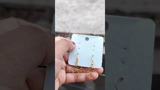 🌻How to made golden fancy korean flower earrings at home 🌻#korean #jewellery #diy #youtubeshorts