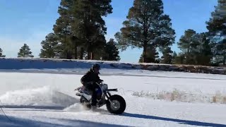 Honda Fat Cat frozen lake jump