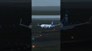 ALASKA B737 got smooth landing#xplanemobile #landing #flightsimulator ##butterlanding