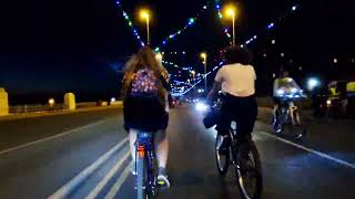 Ride the Lights Blackpool. I Want to Ride my Bicycle Queen sped up