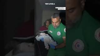 Baby Rescued Alive From Rubble Of Israel Strike #news #worldnews #trt