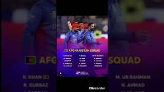 Afghanistan squad for world cup 2024 #viral