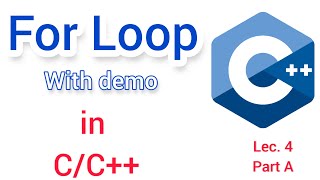 For Loop with demo in C/C++ | Loops in C/C++ | #for #learn #cpp #video #videos #forloop #loops