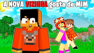 A NOVA VIZINHA gosta de MIM no Minecraft ?!! ‹ LOBINHO ›