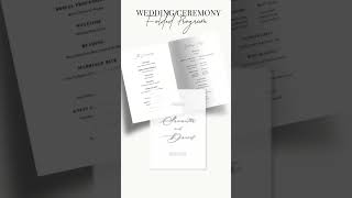 WeddingFoldable Program Classic Ceremony Canva Template