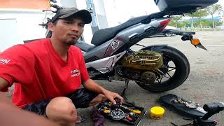 Tukar roller pulley Wmoto xtreme 150i