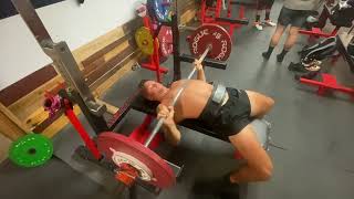 187 Pound Bench TnG 8 Reps 8RPE