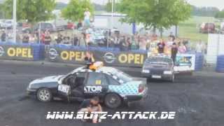 20. Opel-Treffen Oschersleben 2015 - Burnout Contest Burnator 2x Opel Senator mit Klucki