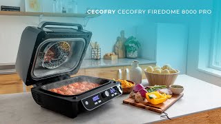 Friggitrice ad aria grill Cecofry FireDome 8000 Pro 1700W, doppia resistenza.