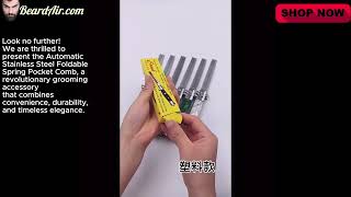 Automatic Stainless Steel Combs Foldable Spring Pocket Comb