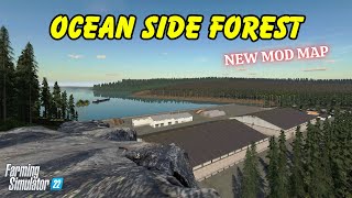 "OCEAN SIDE FOREST" FS22 Map Tour/Review | New Mod Map | Farming Simulator 22 | PS5