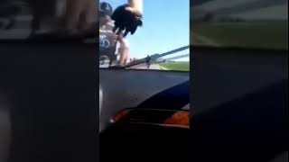 "Biker CRASHING in CAR"⁉️#reddit #dashcam #car #crash