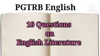 PGTRB English 10 Questions 18.02.21