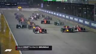 Singapore 2017 crash vettel kimy max