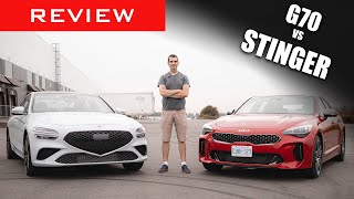 Comparison Review: 2022 Genesis G70 vs 2022 Kia Stinger / Same But Different