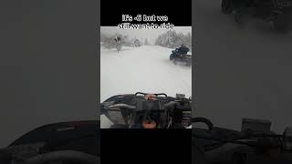 it's negative 6 but we are still riding #shorts #michigan #atv #yfz450 #drift