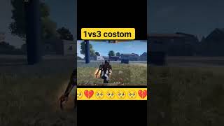 1 Vs 3 costom #freefire #foryou  #view