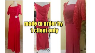 Gowns and cottonspan tops collection, for one client only