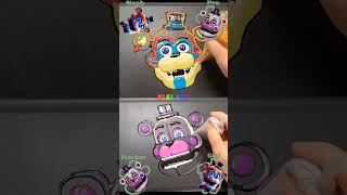 Five nights at Freddys: Rockstar Freddy VS Funnytime Freddy, Pancake art challenge (FNAF) #shorts