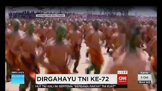 Demonstrasi Bela diri  1.600 Prajurit dan Srikandi TNI Hut. TNI ke 72 tahun 2017