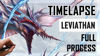 Digital Art Timelapse | Leviathan - Final Fantasy Esper