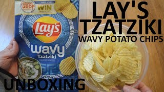 Unboxing Lay's Tzatziki Flavored Wavy Potato Chips