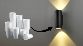 Making Wall Lamp At Home Using Thermocol Glass - Amazing Home Decoration