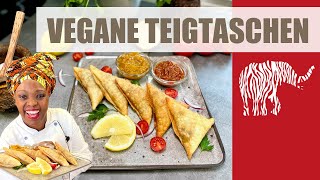 Mit Kichererbsen & Gemüse gefüllte KENIANISCHE TEIGTASCHEN-Samosas (VEGAN)