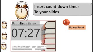 Insert countdown timer to your slides