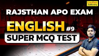 Rajasthan APO Exam 2024 | Super MCQ Test | #9 | English for Rajasthan APO Exam 2024