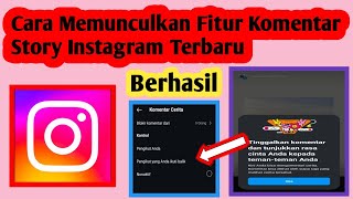 Cara Memunculkan Fitur Komentar Story Instagram Terbaru | Komentar Story Instagram