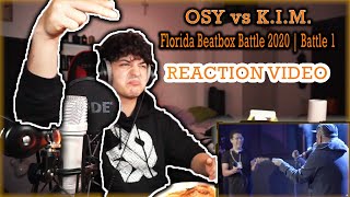 OSY vs K.I.M. | Florida Beatbox Battle 2020 | Battle 1 [REACTION VIDEO] | OSY IS UNDERRATED 😱🔥🔥