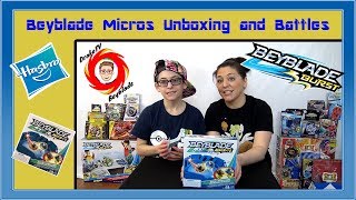 Beyblade Micros Unboxing and Battles