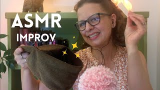 Pulling ASMR Triggers Out of a Hat 💜 Subscriber Requests (ASMR Improv)