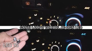 Ganti lampu tombol instrument AC defogger hazard dengan LED | honda jazz gd3