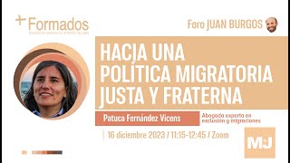 M+J + formados  FORO JUAN BURGOS  |  Patuca Fernández - Política Migratoria / 2023-12-16