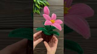 How to Make Pink Flowers from Chenille Wire DIY Pipe Cleaners