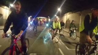 Manchester Critical Mass - September 2016 - In the Great Bridgewater Street tunnel