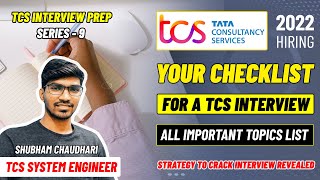 TCS Interview Final Checklist | Interview strategy | Last minute preparation tips + Sure shot topics