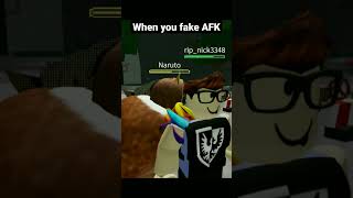 When you Fake AFK in Roblox Strongest Battlegrounds #shorts#subscribe#roblox #fypシ#fake#afk#roblox