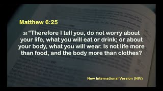 Verse of the Day - Matthew 6:25