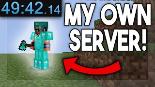 I speedran my OWN Minecraft server... it didn't go well.