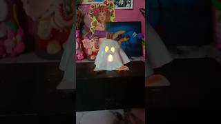 DIY Ghost Tea Light Holder😯 #shorts #youtubeshorts #diy #claycraft