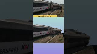 Astagfirullah,Kereta Api 4njlok di w4tes #accidentcar #keretaapi #shorts